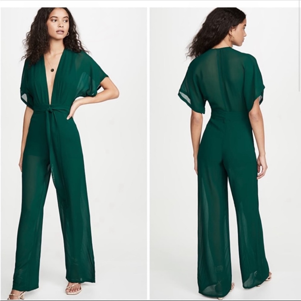 Reformation Lemongrass Jumpsuit  Emerald
